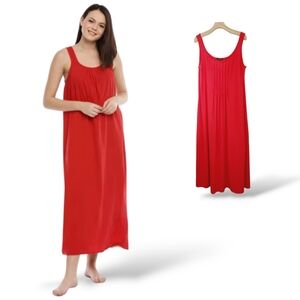 Glamour Women's Red Sleeveless Longline Maxi Slip Dress size 18W